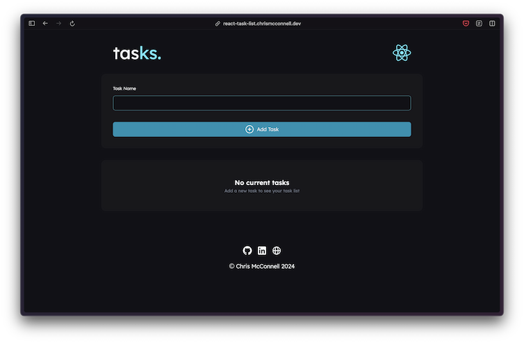 React Task App Screenshot